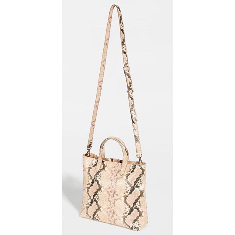 NWT Madewell Snakeskin The Zip-Top TransportLeather Crossbody Purse Bag​​​​​​​ - Picture 11 of 12